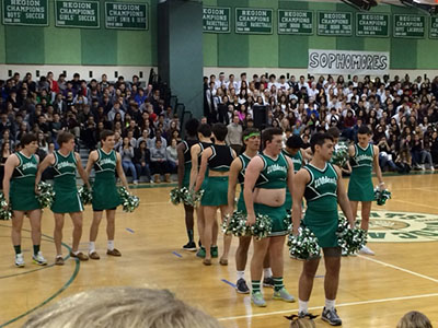 WJ Spring Pep Rally showcases spring sports and Male Poms