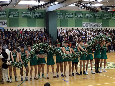 WJ Spring Pep Rally showcases spring sports and Male Poms