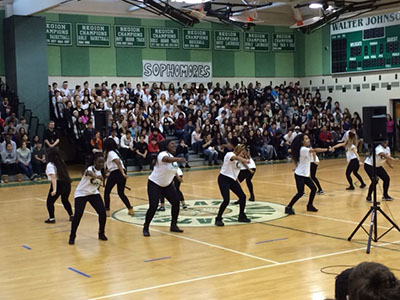 WJ Spring Pep Rally showcases spring sports and Male Poms