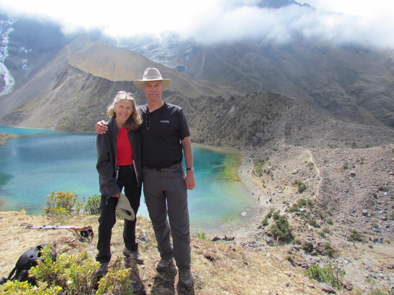 11th grade administrator Janan Slough and husband Sam Slough marvel atthe gorgeous view of the Peruvian mountains. The couple spent two weeks hiking and visiting the sites that Machu Picchu has to offer. 