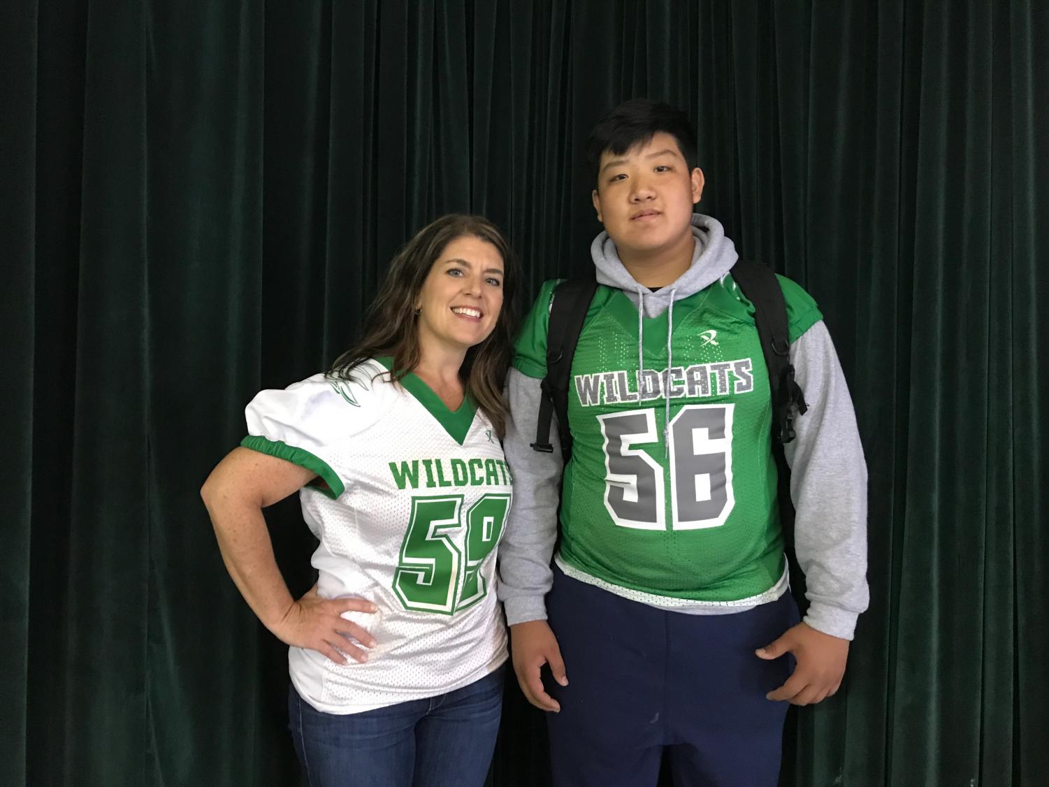 Teachers sport student jerseys