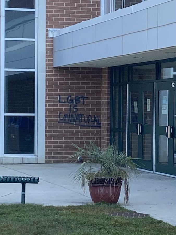 On Oct. 3, Walter Johnson was vandalized. One of the spray paintings was an anti - LGBTQ painting. This has caused an outroar in WJ’s LGBTQ community. 