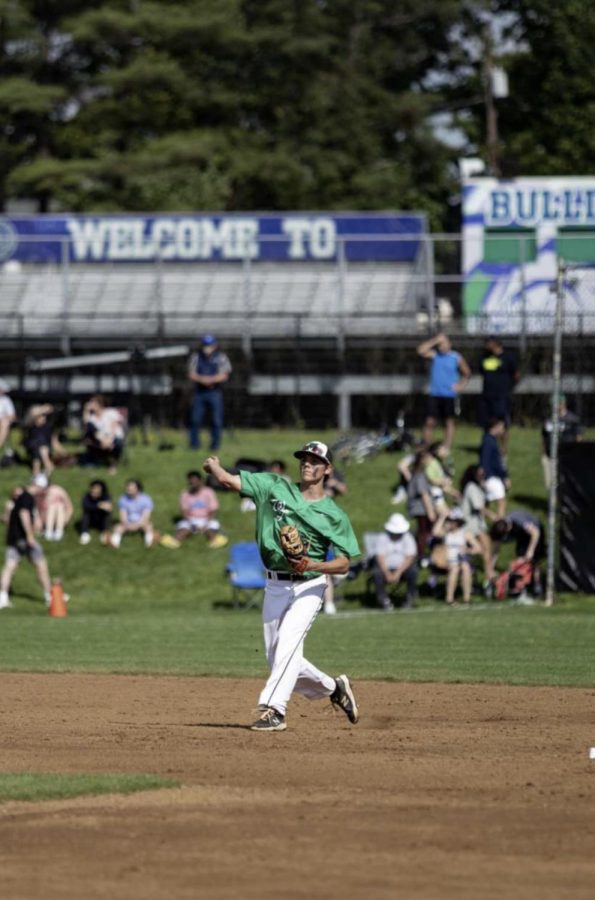 Senior Dan Avillo pitches during the Churchill vs WJ baseball game. Avillo used the winter to prep for his upcoming baseball season.