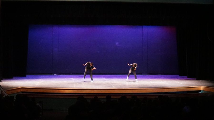 Freshman Clifford Hubbard and sophomore Yibela Gebretsadik ended the assembly by performing a spiritual dance piece.