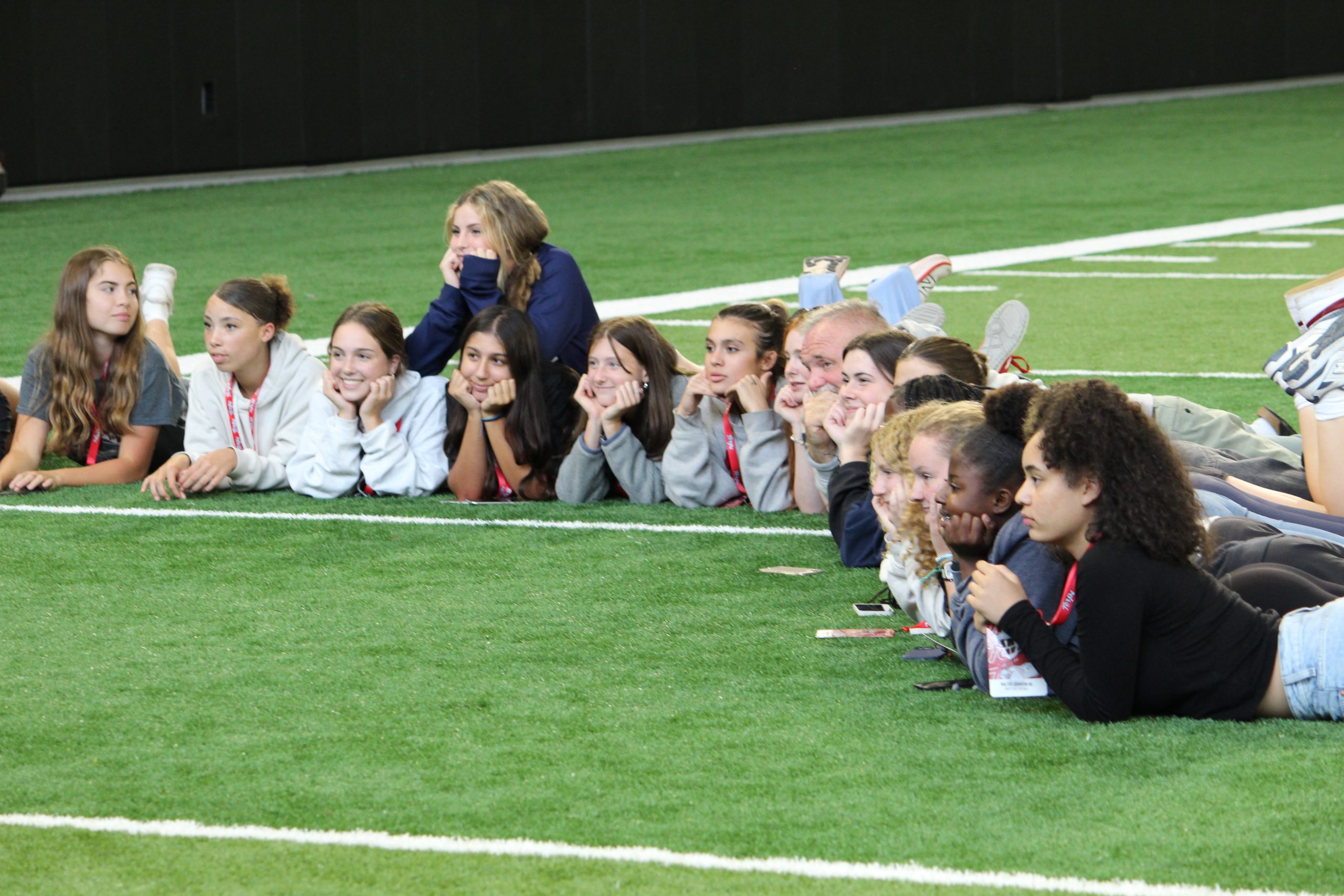 Photo Gallery: Girls' flag football visits UMD