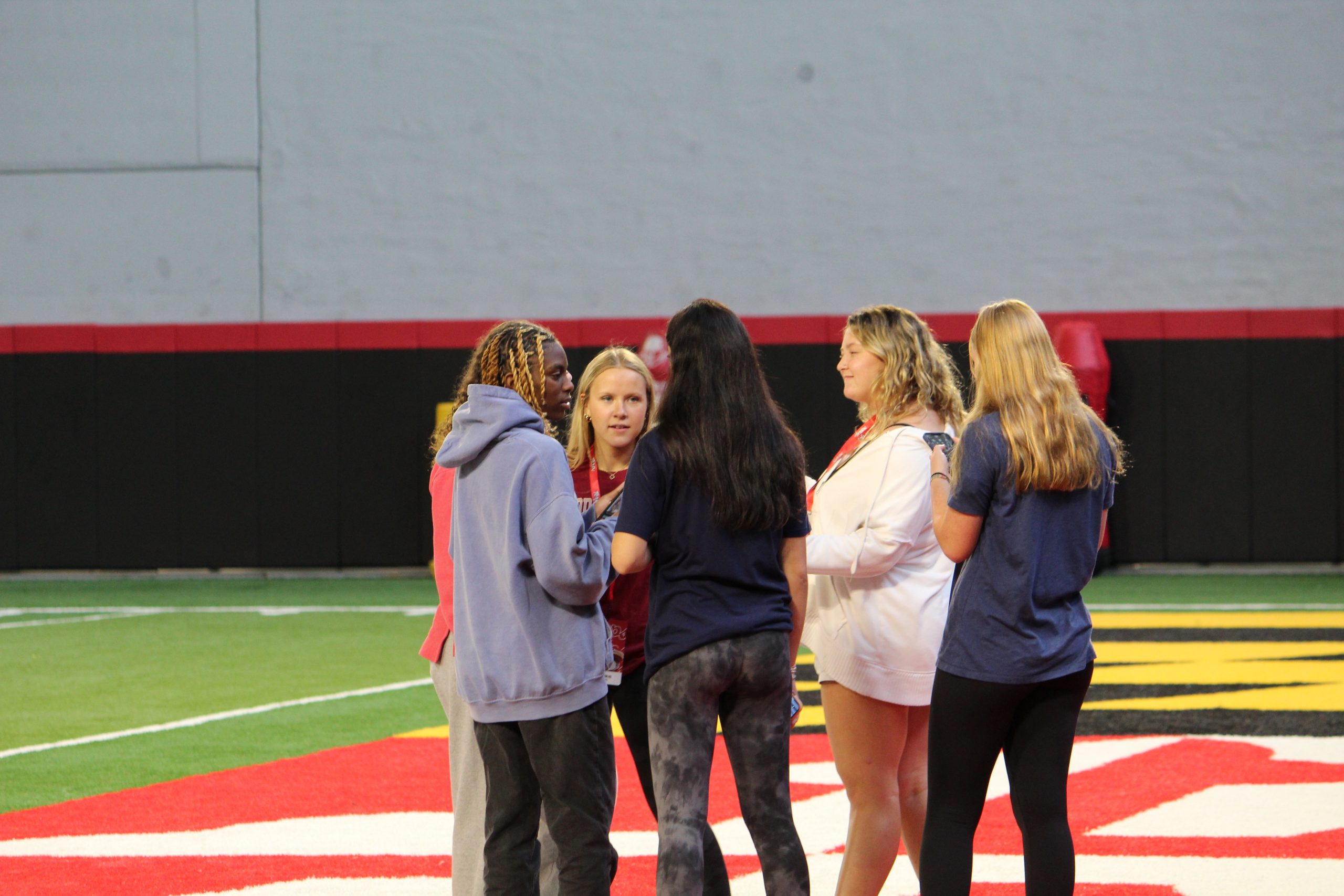 Photo Gallery: Girls' flag football visits UMD