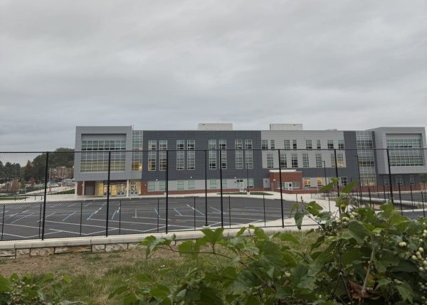 Newly built Woodward High School, currently occupied by Northwood High School, sits empty after a long September school day. The building's construction recently concluded, allowing it to be used for this school year.