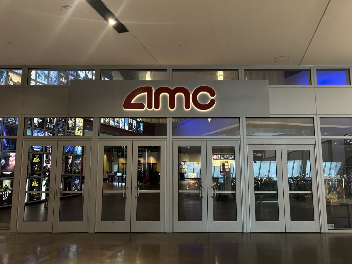 The entrance to the AMC at Westfield Montgomery. This theater offers some screenings from time to time of older movies.