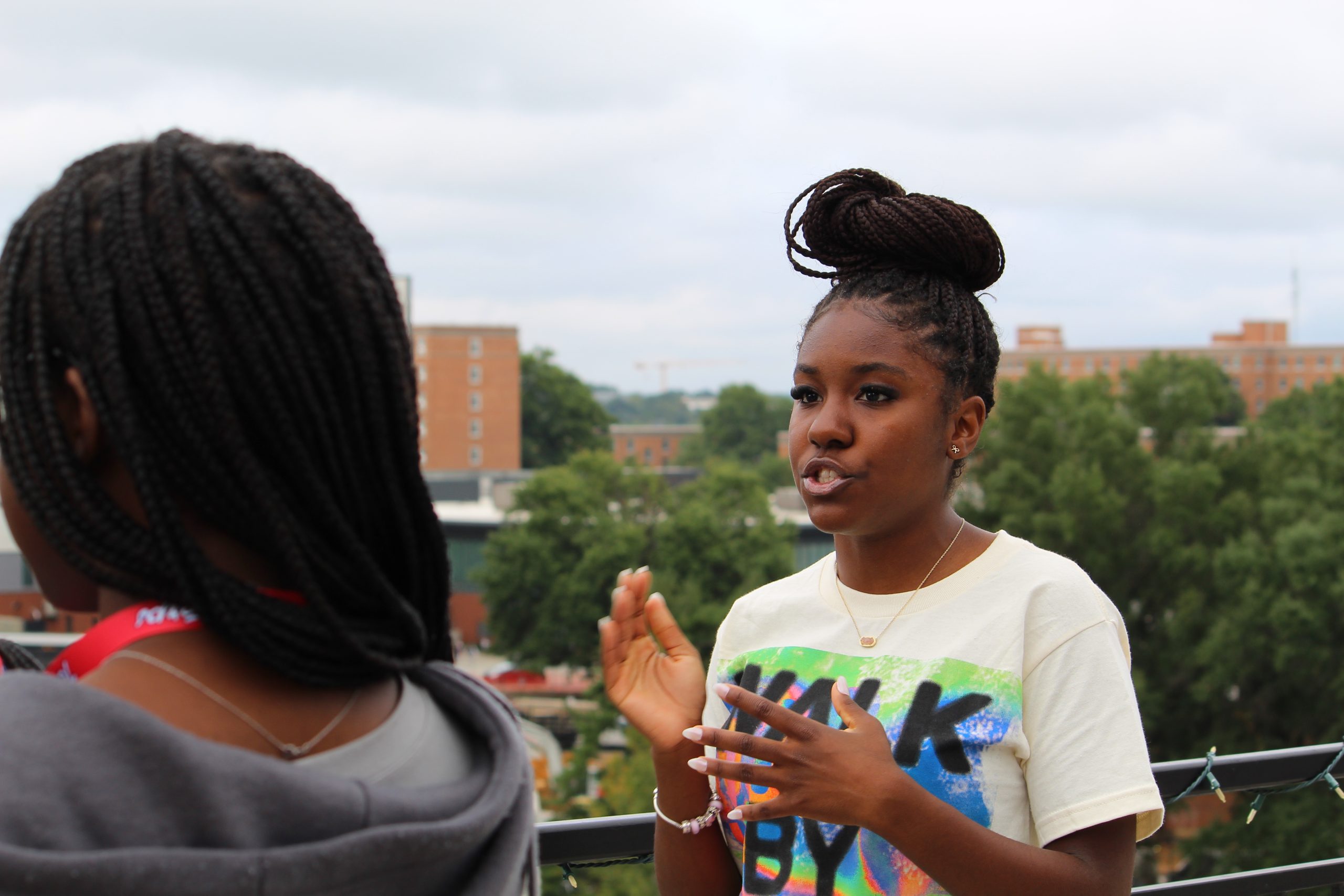 Photo Gallery: Girls' flag football visits UMD