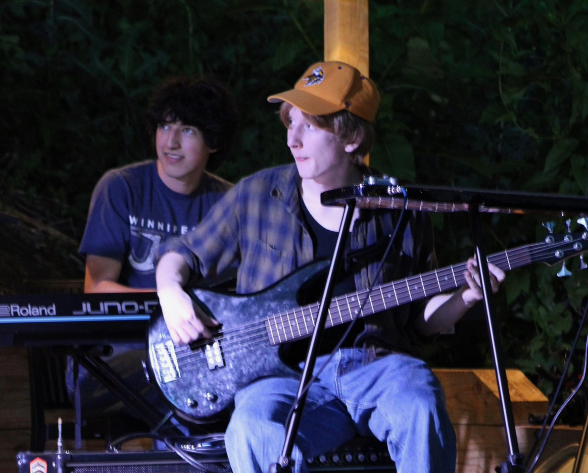 Senior Hal Fischer plays bass for his band The Haze. Fischer is excited to play with The Haze at BabyCat again once the other members return. (Courtesy Sam Deichman Caswell)