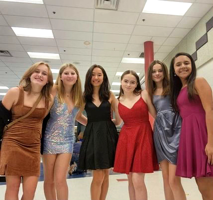 From the left: Ellie Macfarlan, Charlotte Kuperstein, Alice Frank, Olivia Crawford, Lucia Kanazir, and Daniele Perez. They all intend to attend Homecoming again this year and have fun