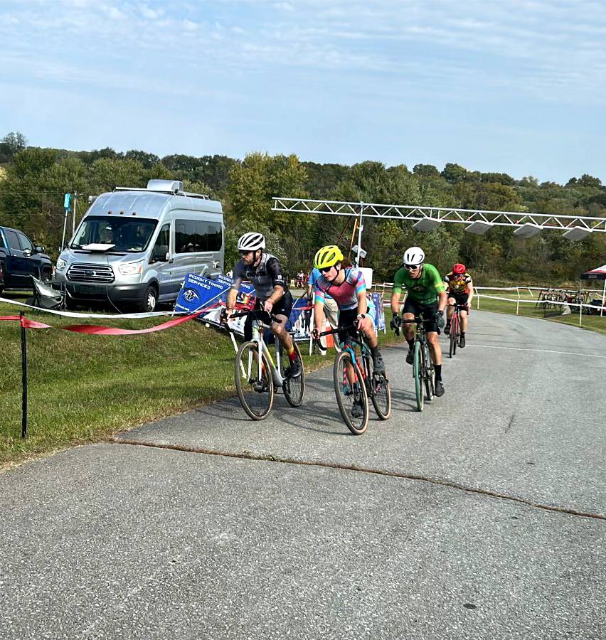 Junior Wilson Faucette cycles in a race as a part of the USA Cyclocross series. Faucette has had an impressive season and will be competing in nationals in December. (Courtesy Wilson Faucette)