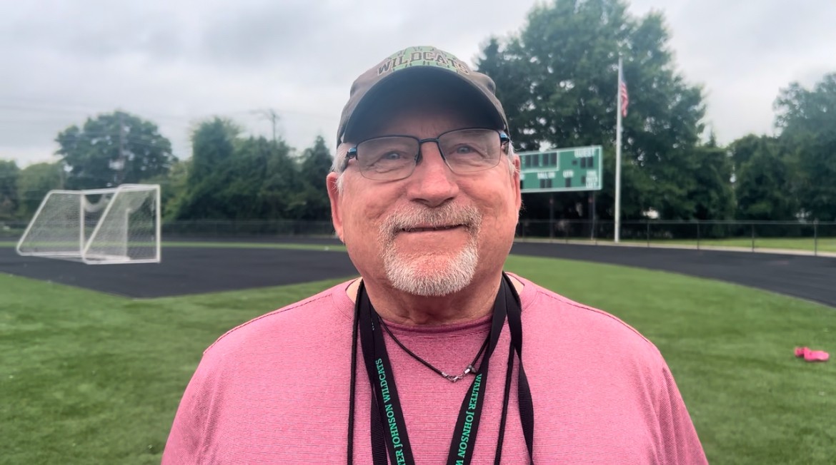 Coach Tom Martin at a cross country practice in the fall. Martin has coached WJ cross country and track and field for nearly 30 years, and has left an impact on the lives of many athletes.