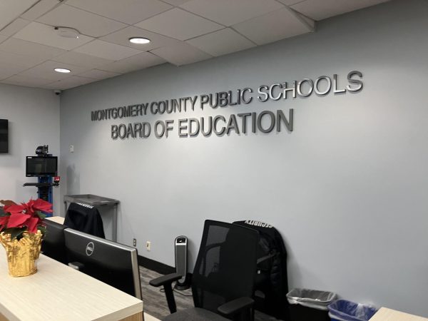 The front desk of the Montgomery County Public Schools Board of Education headquarters in Rockville, MD sits empty. Legal representatives for the Board will soon argue before the Supreme Court in a case about MCPS' curriculum.