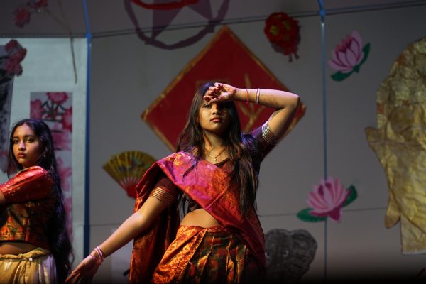 Freshman Renu Vijayaraj dances to Kannazhaga, a South Indian song. "We worked on it for four months,” Vijayaraj said. "I was happy with how it went, it was really fun."