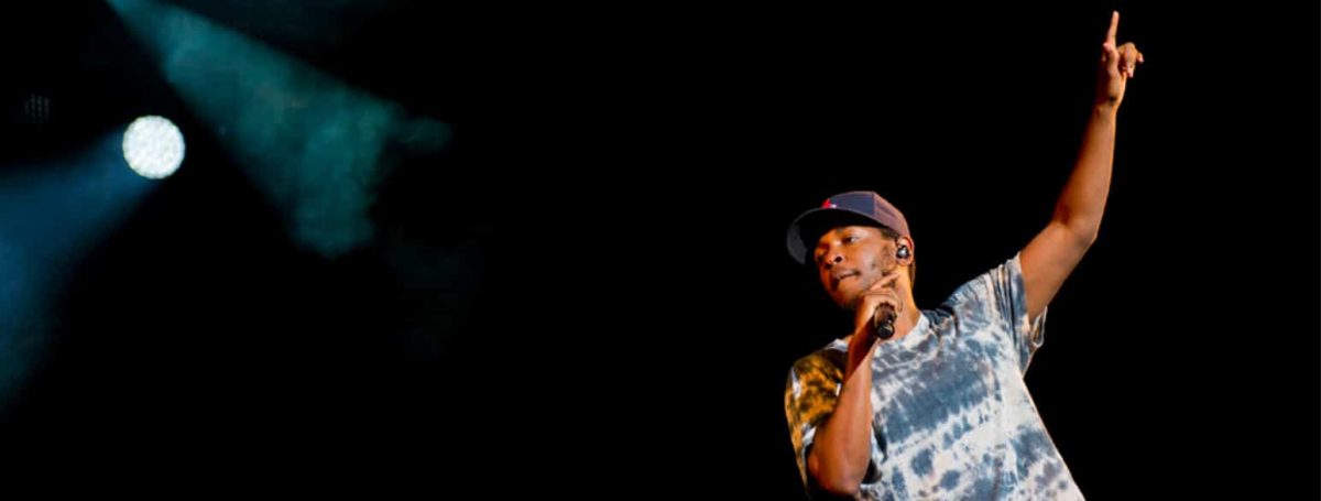 Artist Kendrick Lamar performs live in 2014. He is set to perform for 2025 Apple Music Super Bowl halftime show in New Orleans.