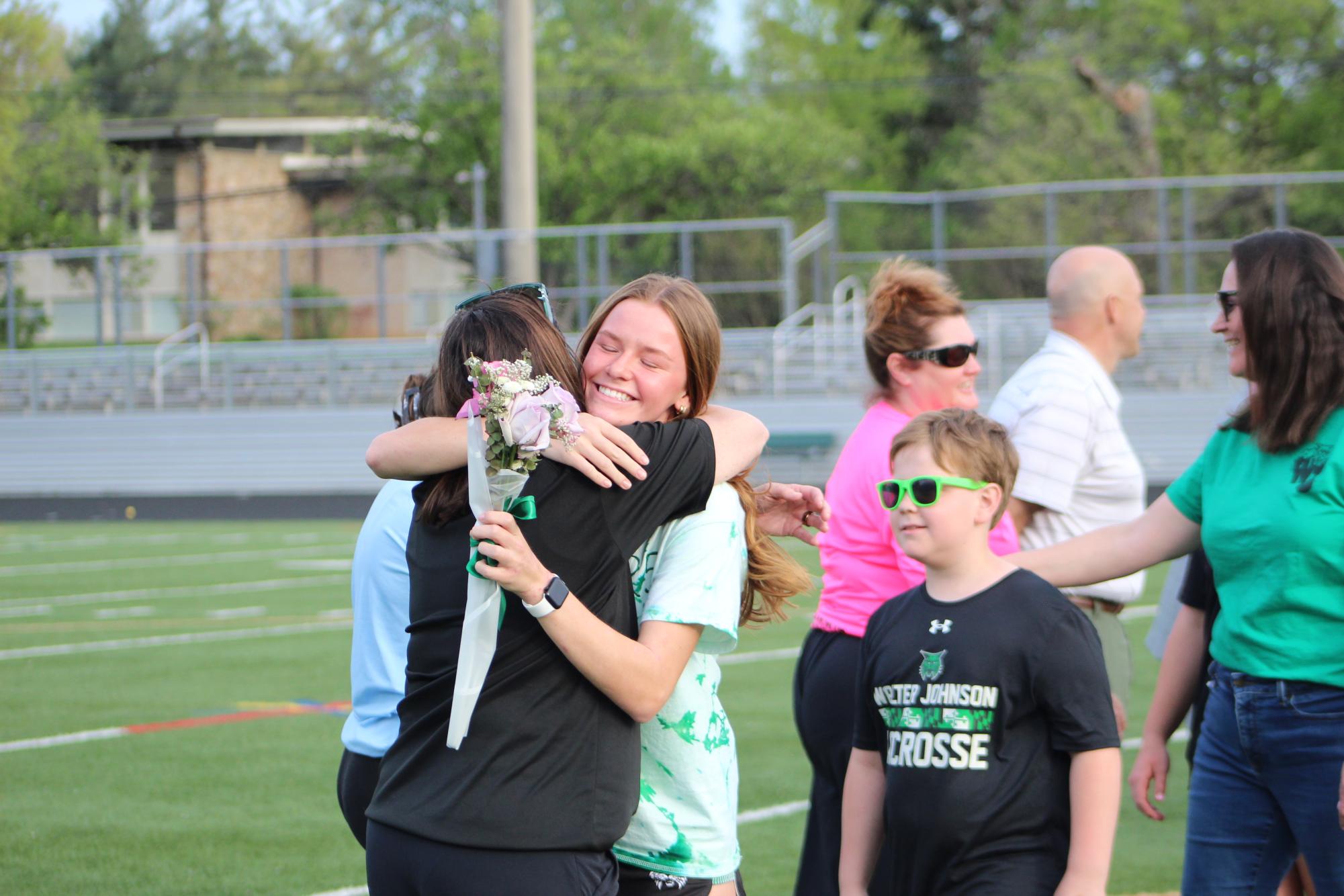 Girls' lacrosse celebrates senior night
