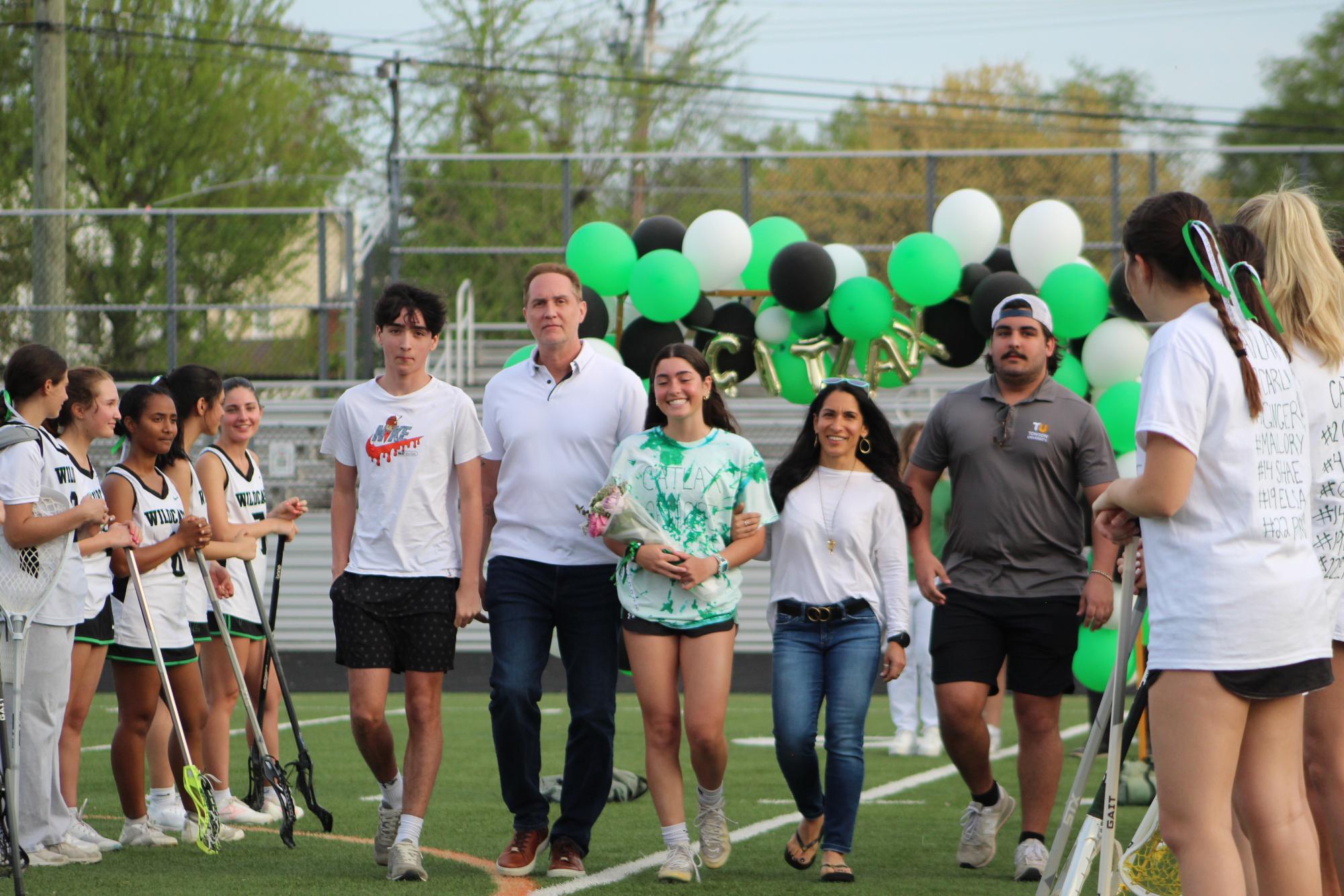 Girls' lacrosse celebrates senior night