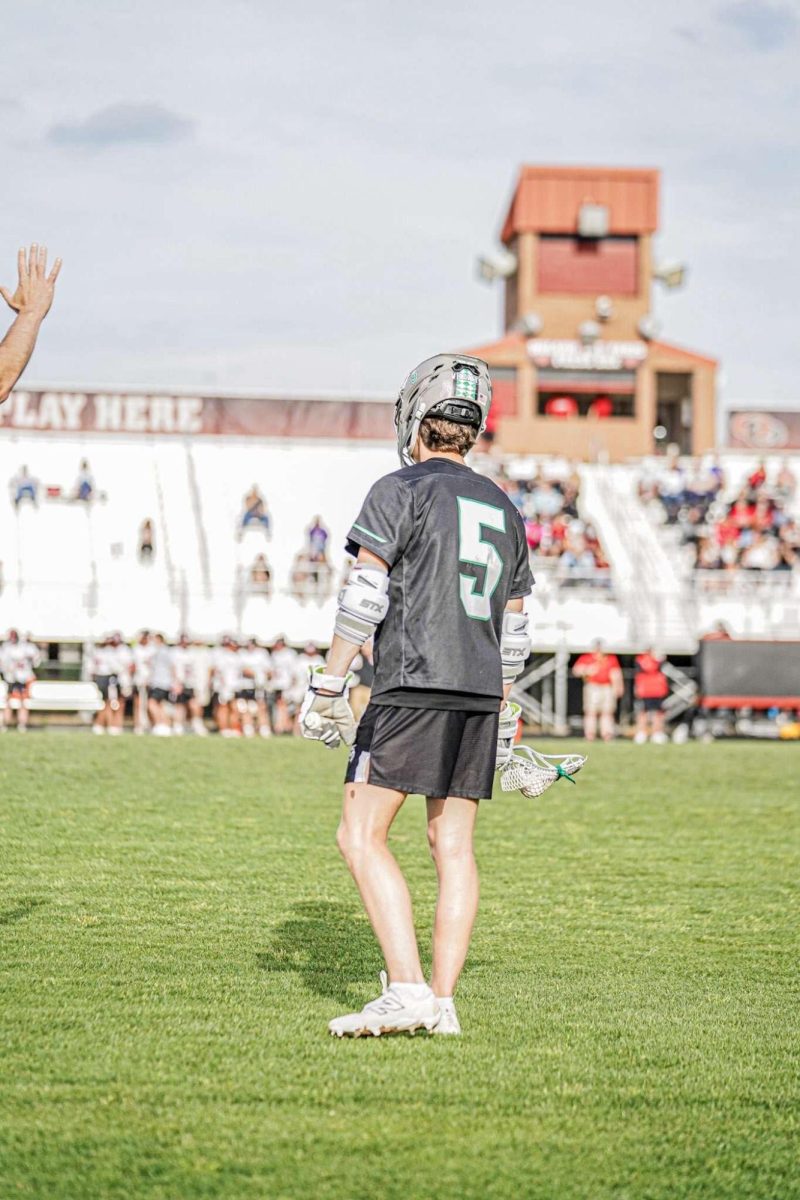 Junior Ian Perry stands ready to receive a pass from his teammate. (Courtesy Spencer Robinosn)