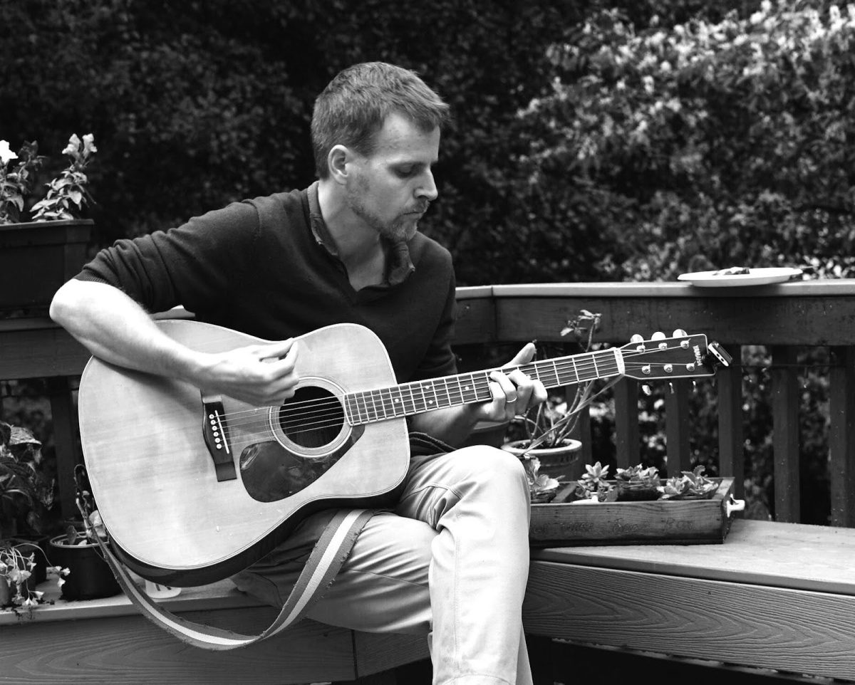Ryan Martinez plays new songs on the guitar. Martinez shared his music at a party in May for family and friends. (Courtesy Ryan Martinez)