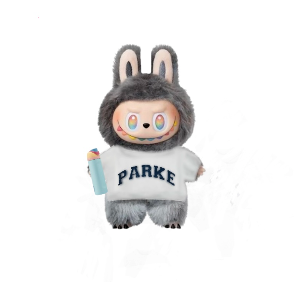 Labubu figurine shows off a brand new Owala and PARKE sweatshirt. Students have become infatuated with Labubus, hanging them in their cars and on their bags. 