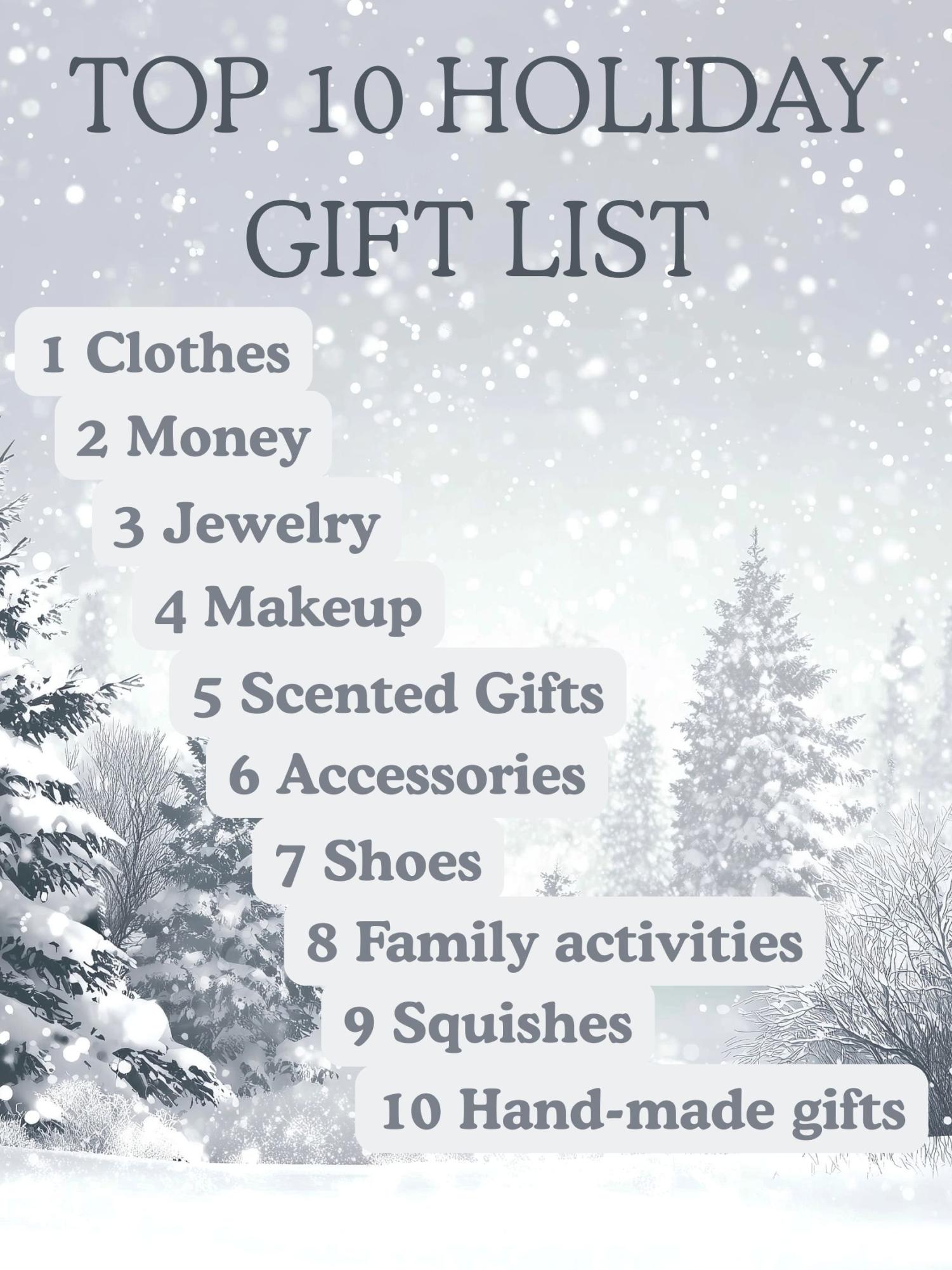 The gift of giving: top 10 holiday gift list