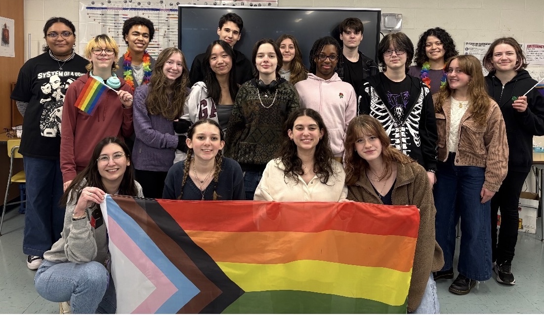 Members of WJ's Gender and Sexuality Alliance pose for their club photo in 2026. (Courtesy Kelsee Solt-Linville)