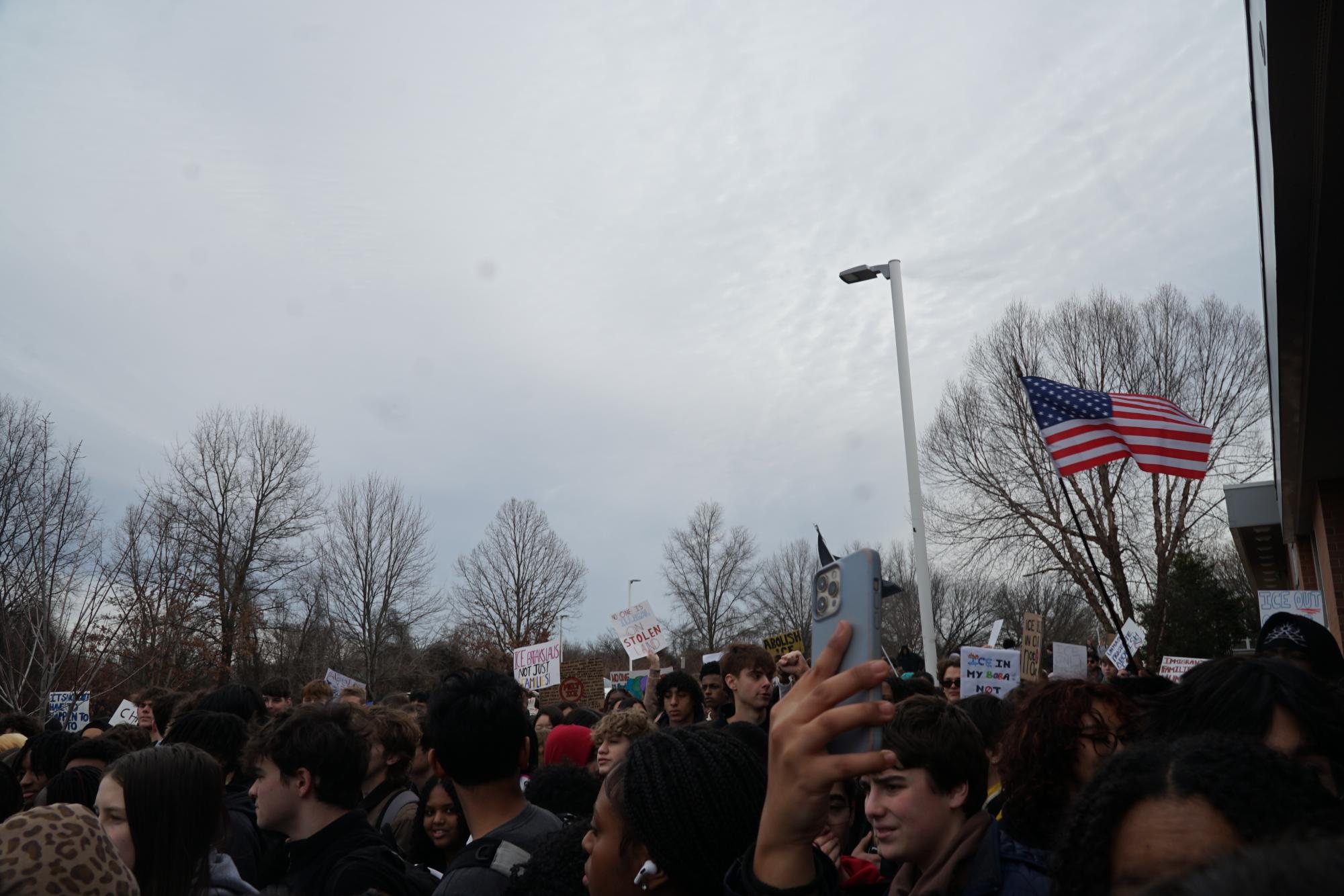 WJ students stage walkout, protesting ICE, standing with immigrant communities