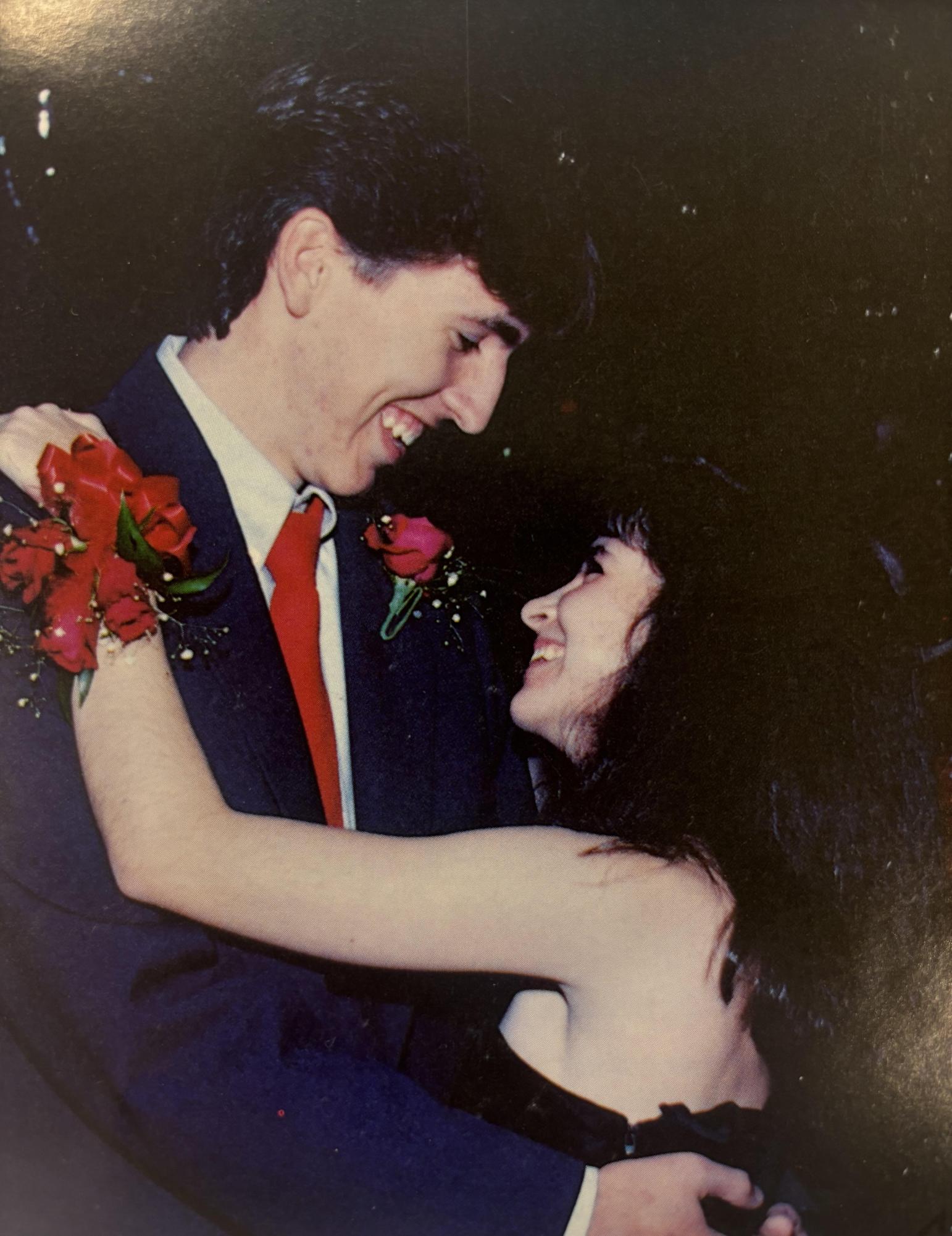 A WJ couple on their way to prom in the 90s. In the era before social media, such romantic scenes were a more common occurrence for students. (Courtesy The Windup)