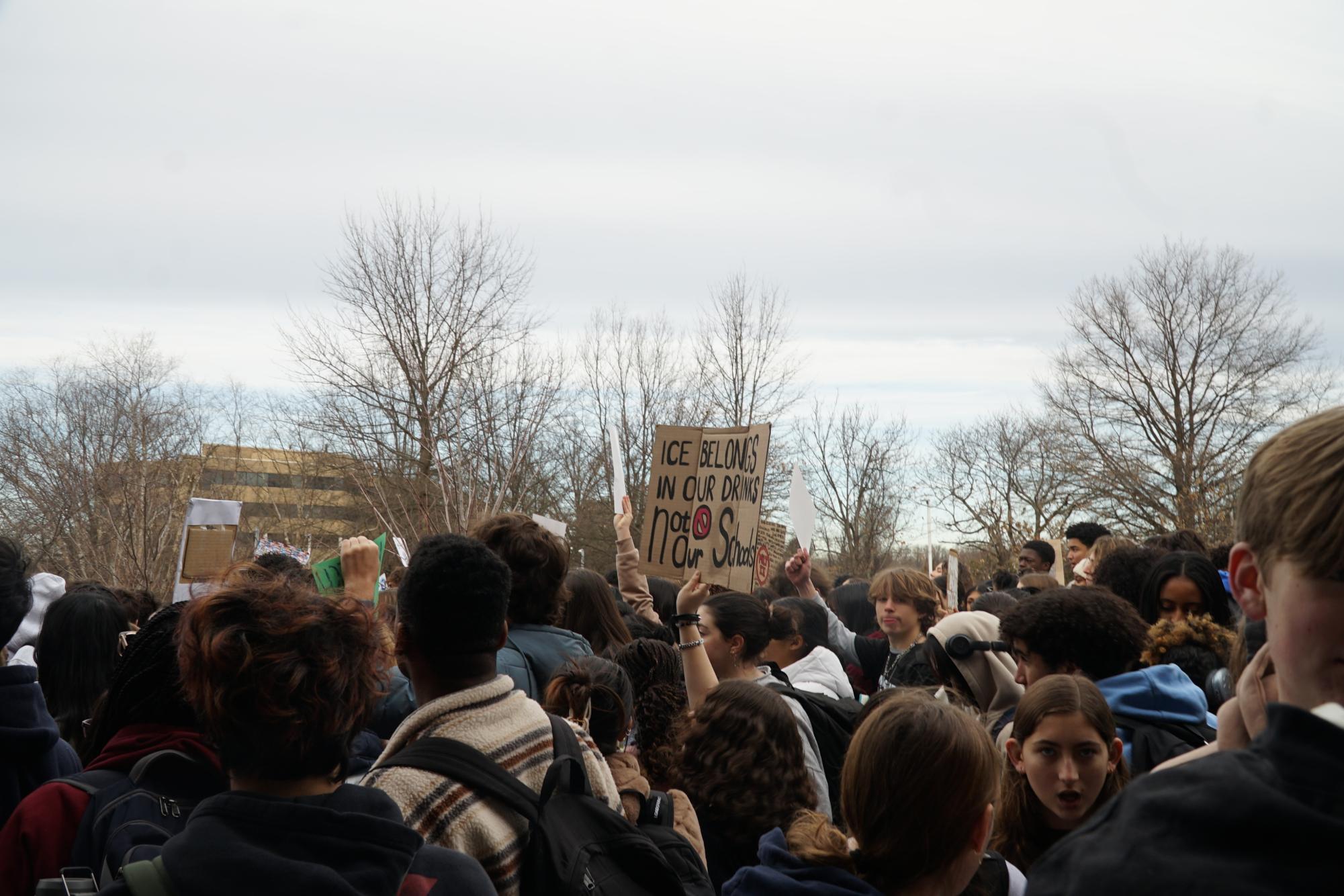 WJ students stage walkout, protesting ICE, standing with immigrant communities