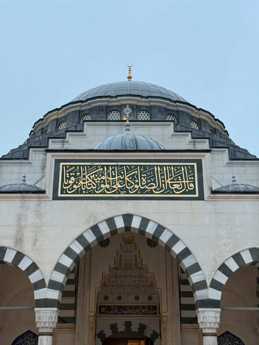 Worshippers gather at the Diyanet Center of America Mosque located in Lanham, where the month of Ramadan is marked by prayer, reflection and community. The mosque is more than a place of prayer; it is a shared space where Muslims, especially those experiencing hardship or separation from family, can come together in worship. (Courtesy Safa Mubarack)