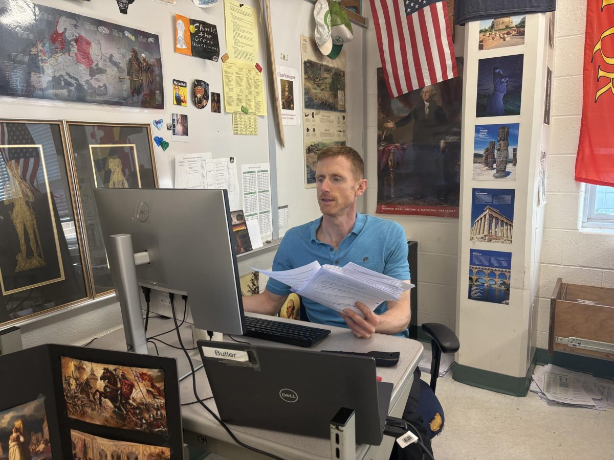 AP US History teacher Jeremy Butler prepares for the upcoming content-packed fourth quarter. Being able to create well thought out lesson plans with a short amount of time is not an easy job that AP teachers are now having to face more than ever.