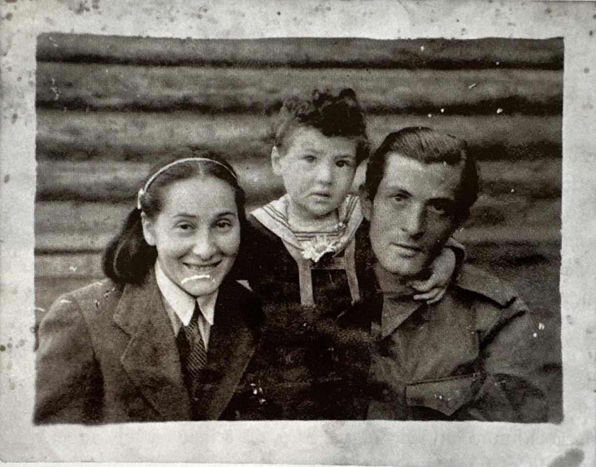 Orit's great Grandma, Mina, her great Grandpa, Henek, and great Uncle, Simon, spent multiple years in a Russian work camp. This picture was taken in 1943, before they migrated to Venezuela and had three more children. 